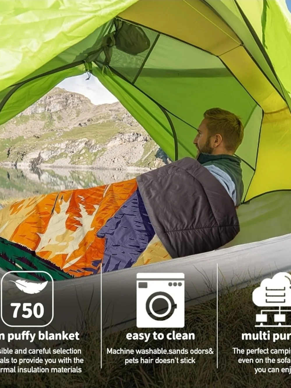 Lightweight Outdoor Puffy Camping Blanket - Waterproof, Ultra Warm, Large Quilt